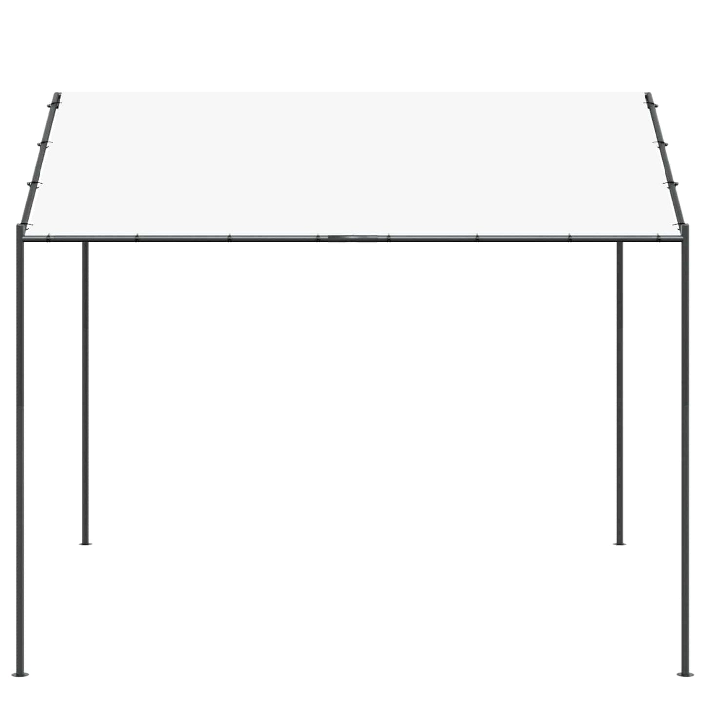 Prieel Wit 4 x 4 x 2,6 m Staal en Polyester