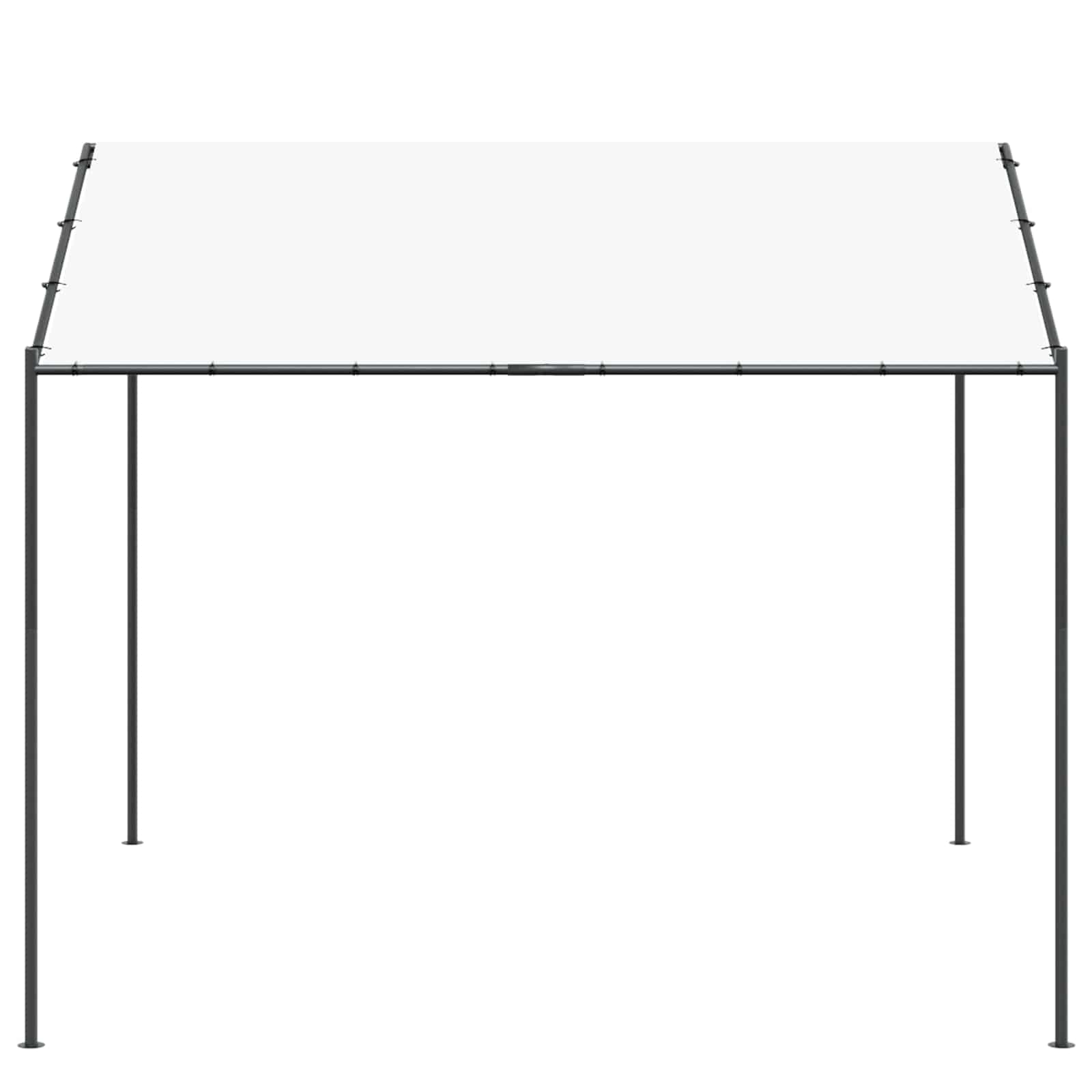 Prieel Wit 4 x 4 x 2,6 m Staal en Polyester