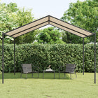 Tuinpaviljoen 4x4 m staal beige