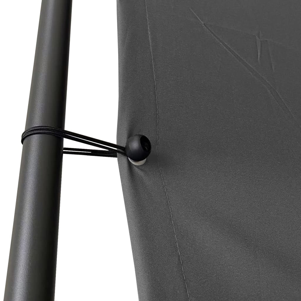 Prieel 4x4 m 180 g/m² stof en staal antracietkleurig