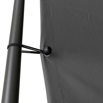 Prieel 4x4 m 180 g/m² stof en staal antracietkleurig