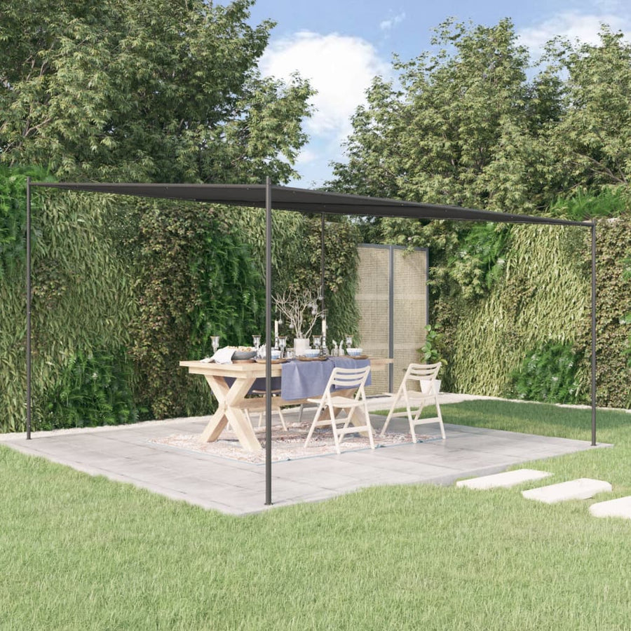 Prieel 4x4 m 180 g/m² stof en staal antracietkleurig