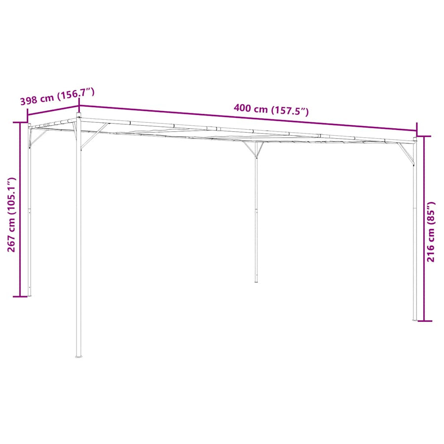 Prieel 4X4 M 180 G/M² Stof En Staal Beige