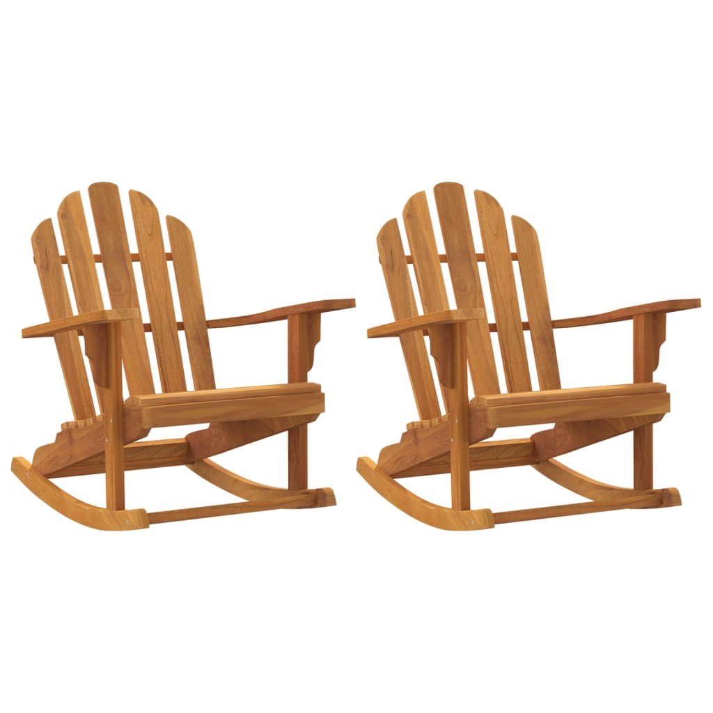 Schommelstoelen 2 St Adirondack 79X100X103 Cm Massief Teakhout 2