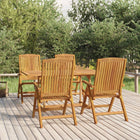 Teakhouten tuinset 5-delig tafel 150x90 cm