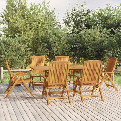 7-delige Tuinset massief teakhout