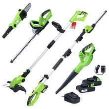 5-Delige Tuingereedschapsset Draadloos Met Opladers En Accu's