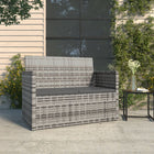 Tuinbank 105 cm poly rattan grijs