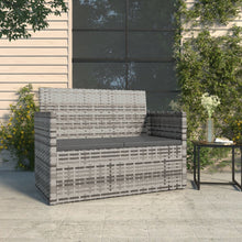 Tuinbank Met Kussens 105 Cm Poly Rattan Grijs Zonder rugkussen