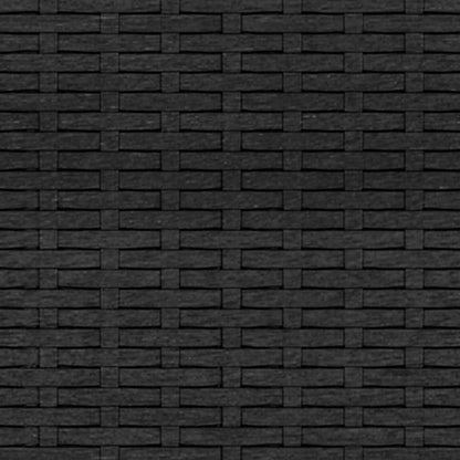 Tuinbank 3-zits met kussens poly rattan Zwart