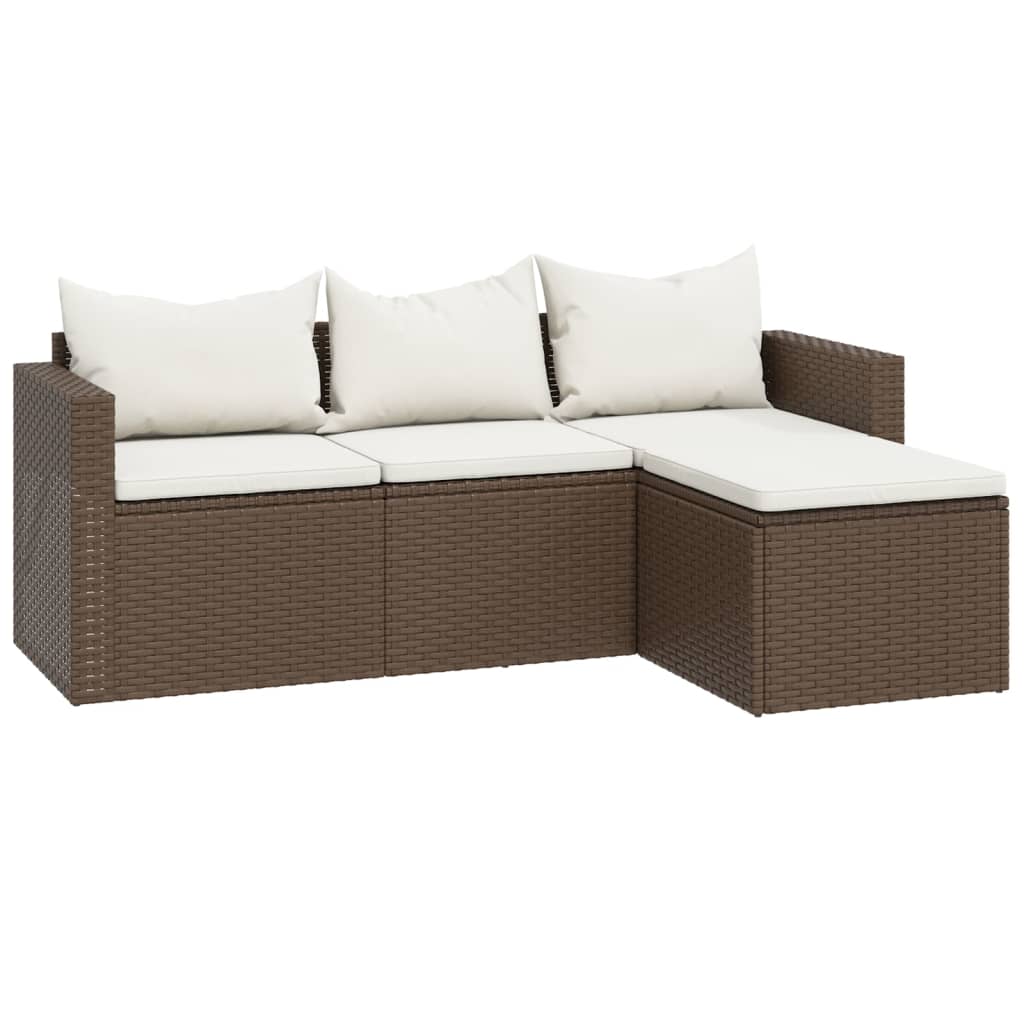 Loungeset Poly Rattan Bruin