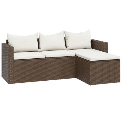Loungeset Poly Rattan Bruin