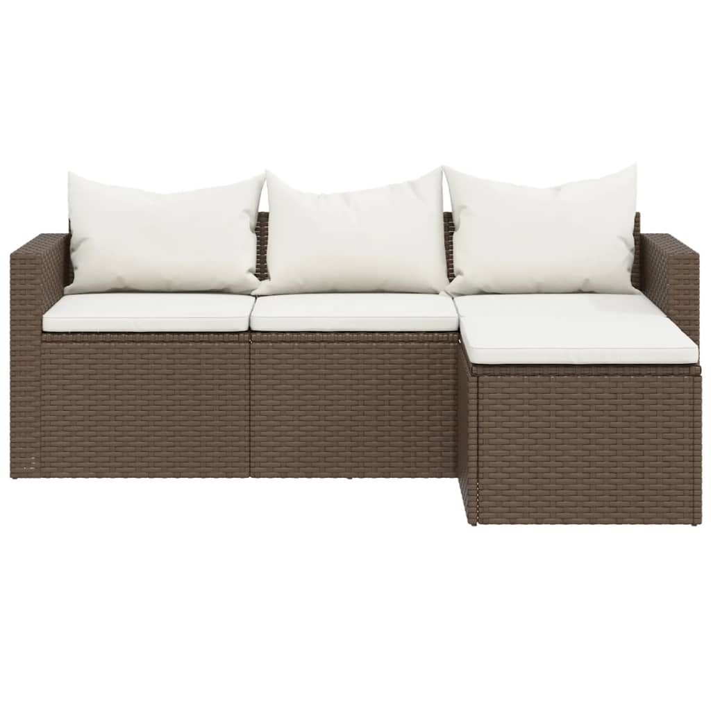 Loungeset Poly Rattan Bruin