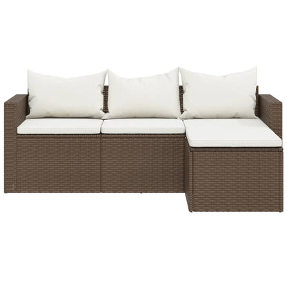Loungeset Poly Rattan Bruin
