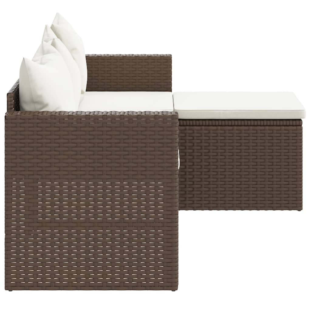 Loungeset Poly Rattan Bruin