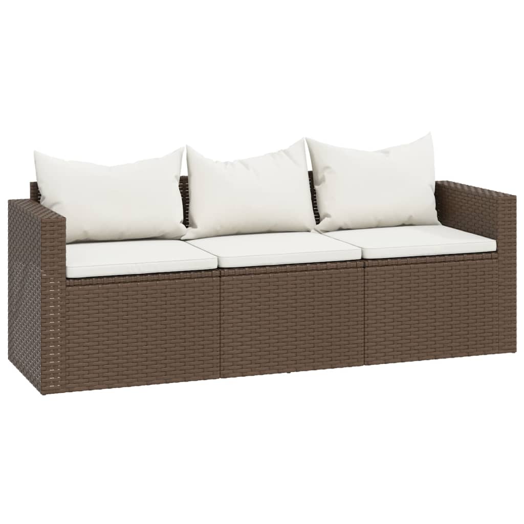 Loungeset Poly Rattan Bruin