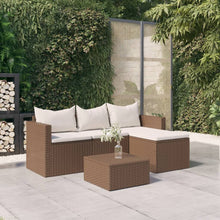 Loungeset Poly Rattan Bruin
