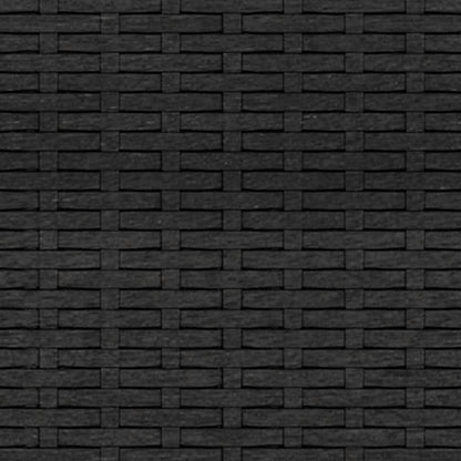 Loungeset Poly Rattan Zwart