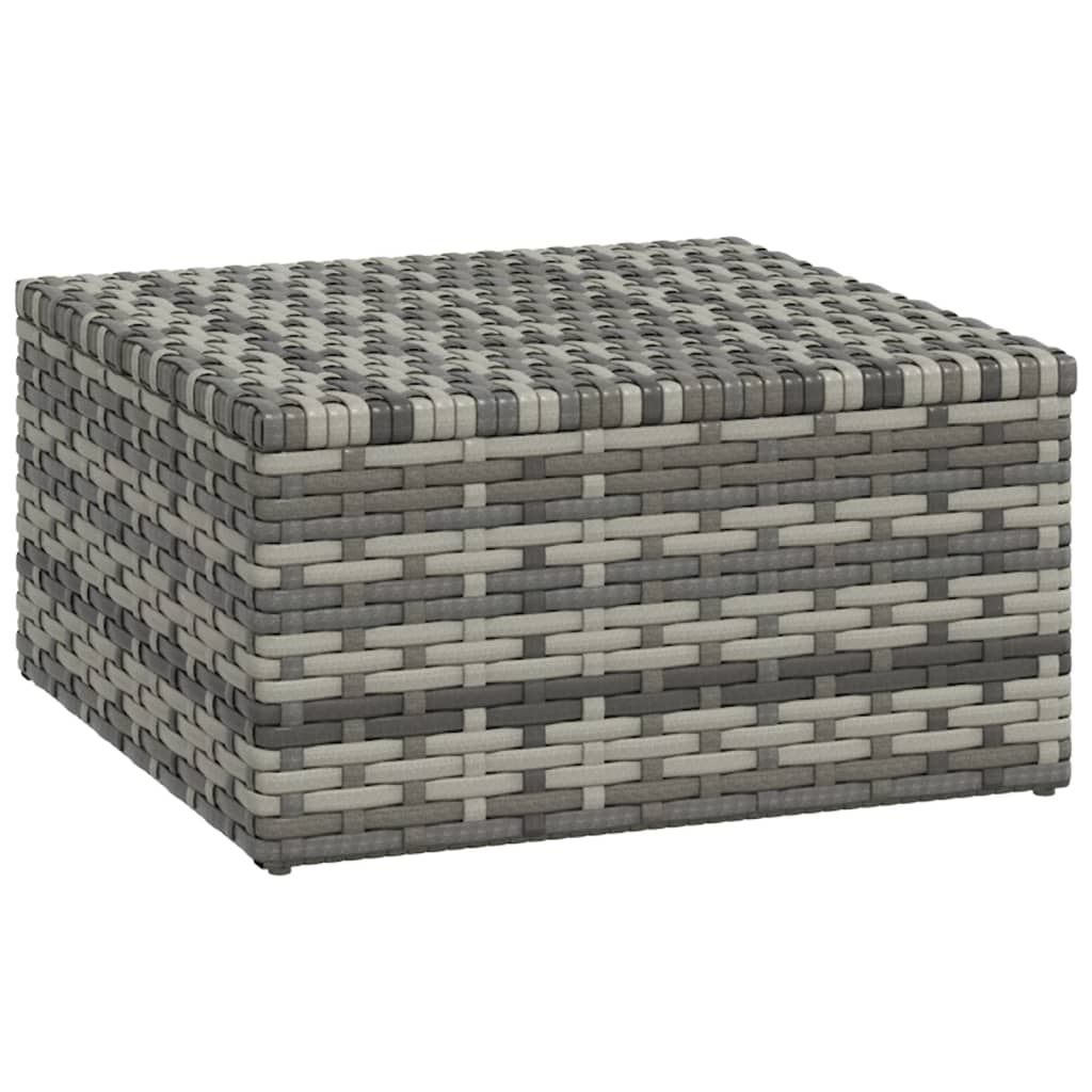 -Delige Loungeset Met Kussens Poly Rattan Grijs
