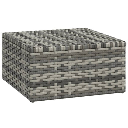 -Delige Loungeset Met Kussens Poly Rattan Grijs