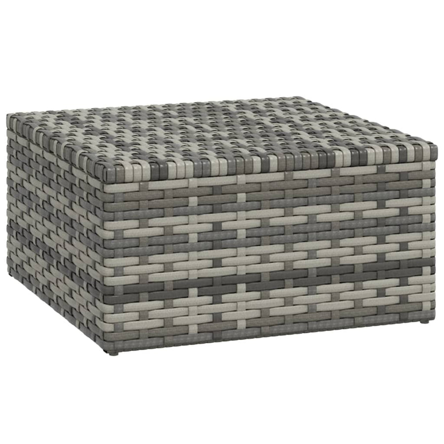 -Delige Loungeset Met Kussens Poly Rattan Grijs