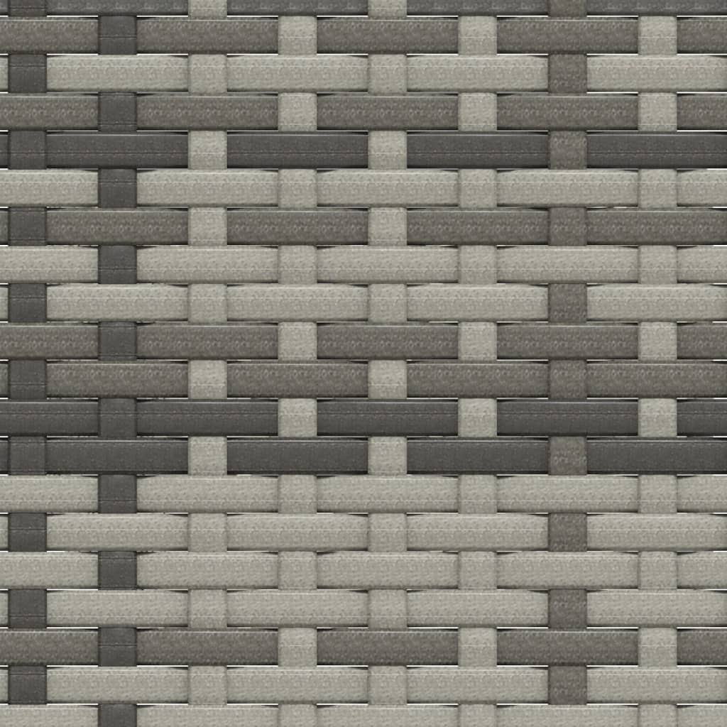 -Delige Loungeset Met Kussens Poly Rattan Grijs