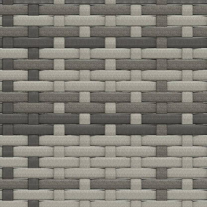 -Delige Loungeset Met Kussens Poly Rattan Grijs