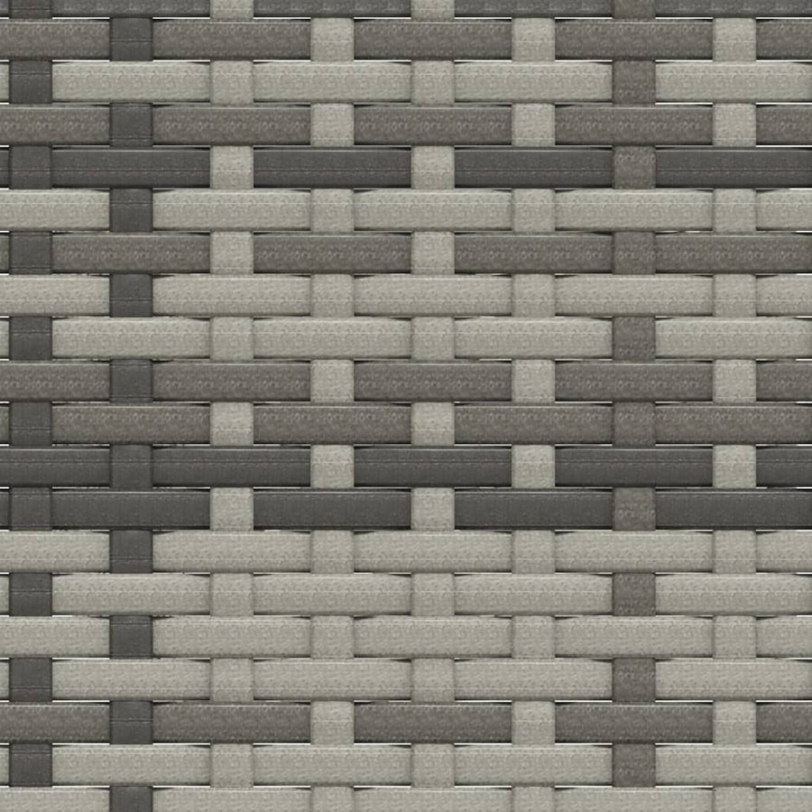 -Delige Loungeset Met Kussens Poly Rattan Grijs