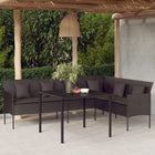Tuinset 2-delig poly rattan zwart