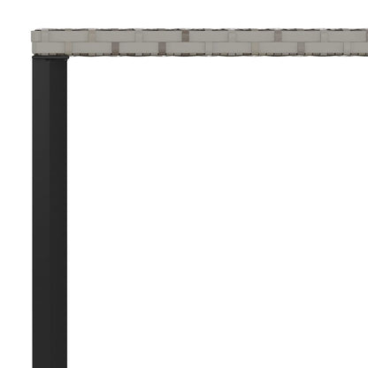 -Delige Tuinset Met Kussens Poly Rattan Grijs