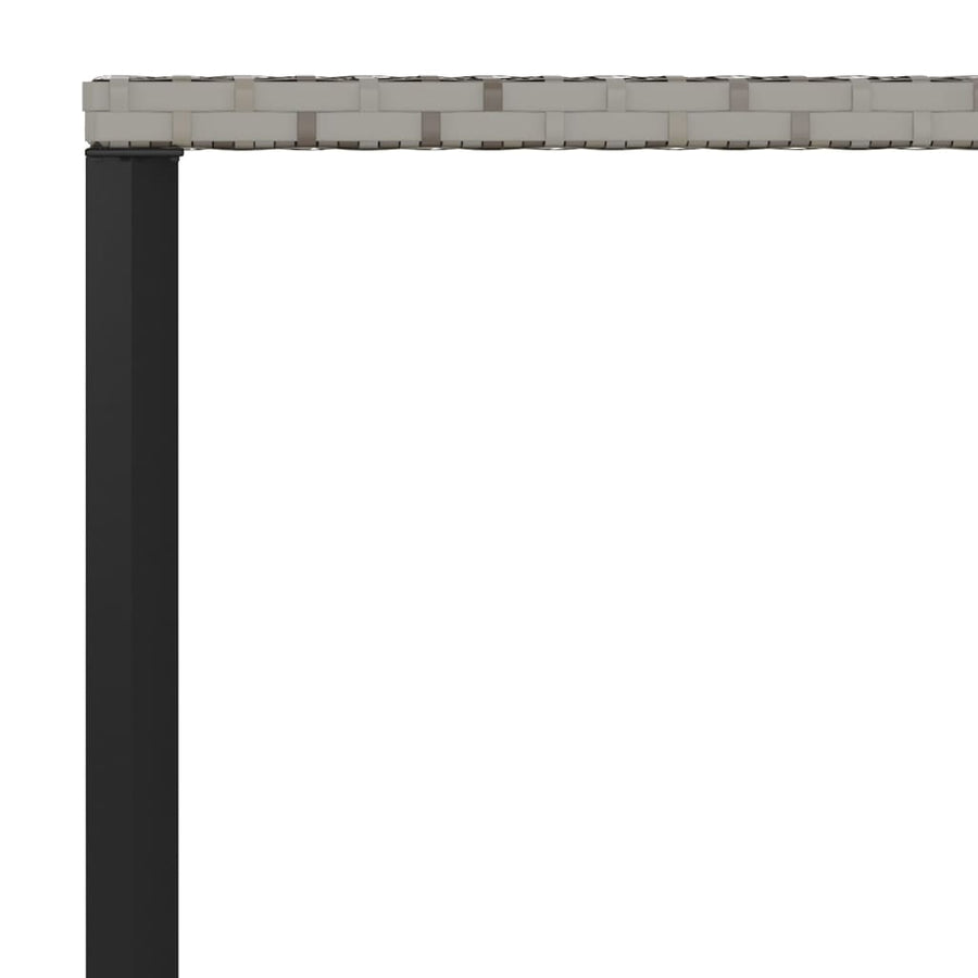 -Delige Tuinset Met Kussens Poly Rattan Grijs