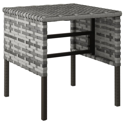 Tuinvoetenbanken Met Kussens Poly Rattan Grijs