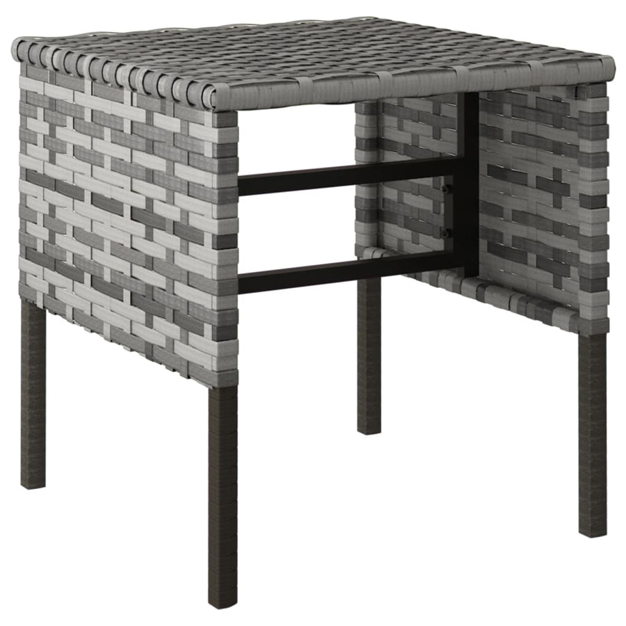 Tuinvoetenbanken Met Kussens Poly Rattan Grijs