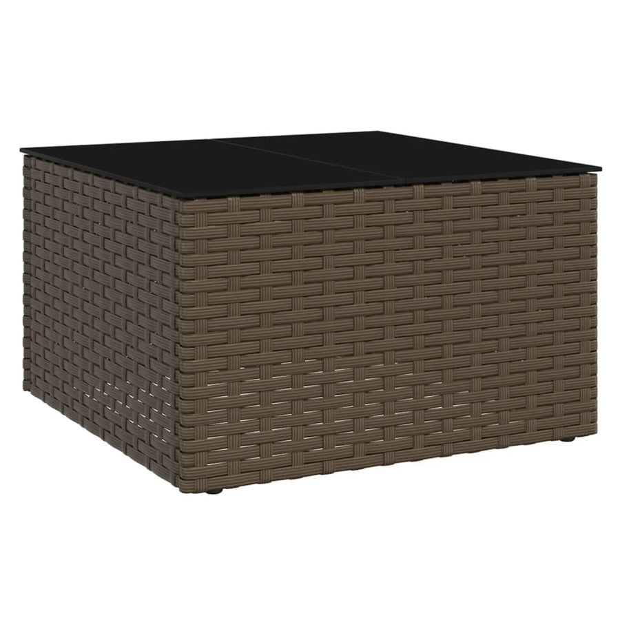 -Delige Loungeset Met Kussens Poly Rattan Bruin