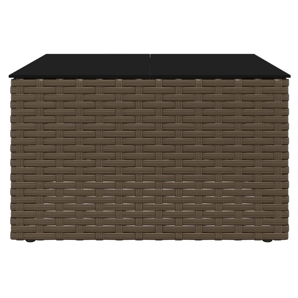 -Delige Loungeset Met Kussens Poly Rattan Bruin