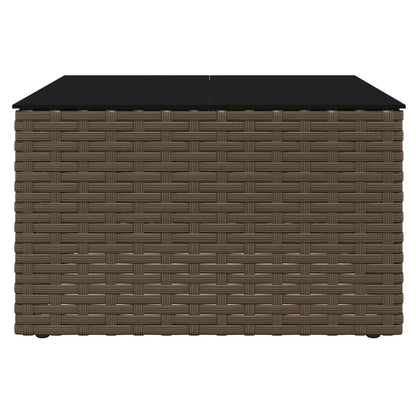 -Delige Loungeset Met Kussens Poly Rattan Bruin