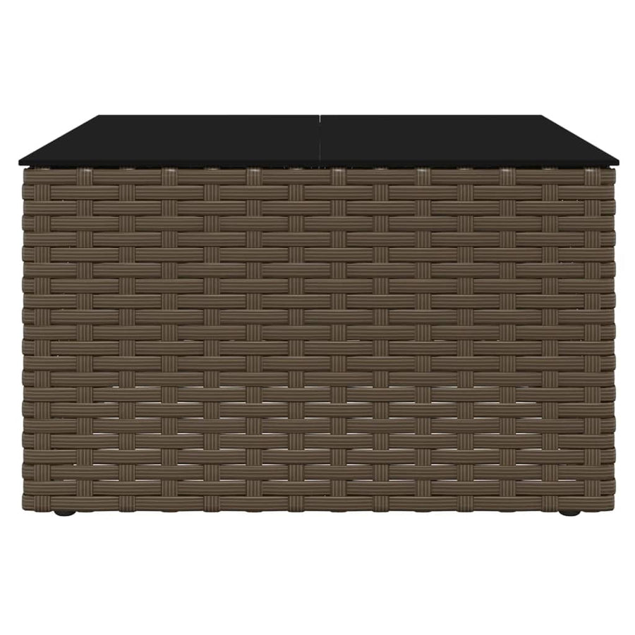 -Delige Loungeset Met Kussens Poly Rattan Bruin