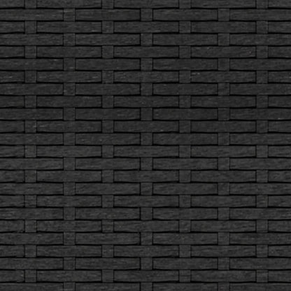 -Delige Loungeset Met Kussens Poly Rattan Zwart en crème