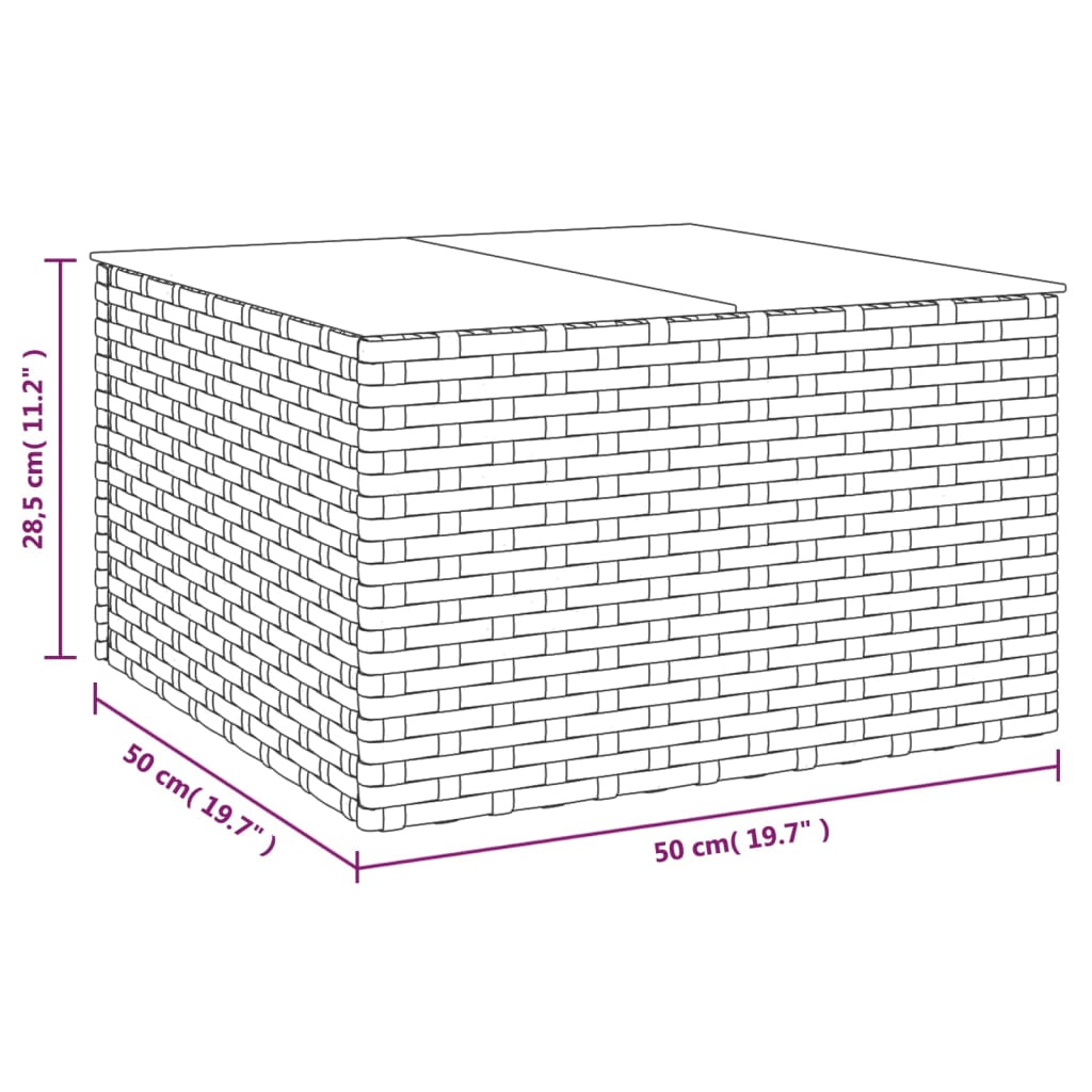 -Delige Loungeset Met Kussens Poly Rattan Grijs