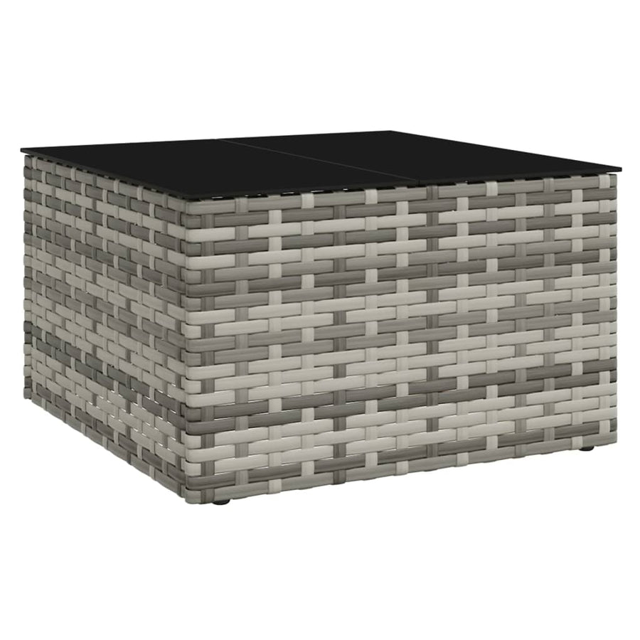 -Delige Loungeset Met Kussens Poly Rattan Grijs