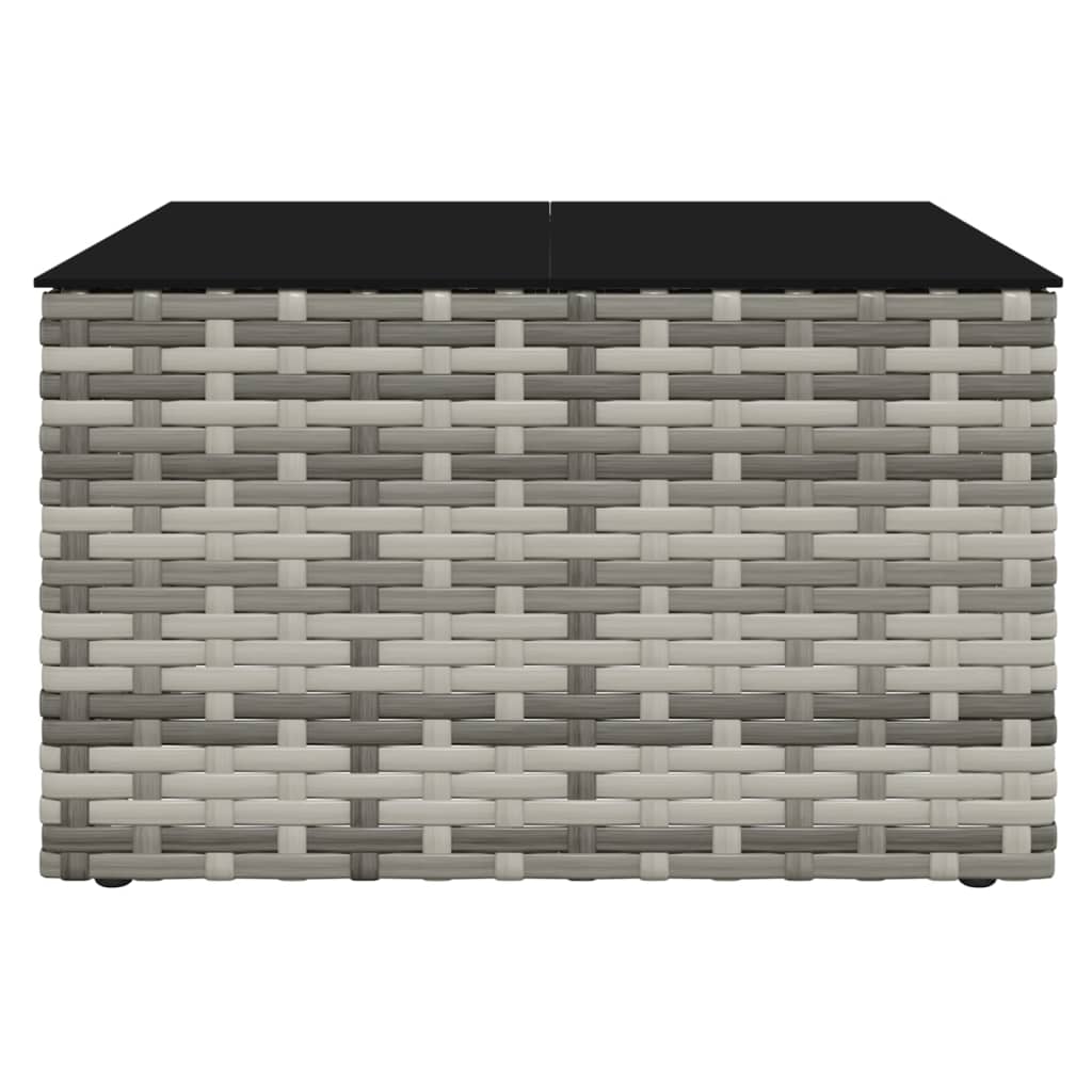 -Delige Loungeset Met Kussens Poly Rattan Grijs