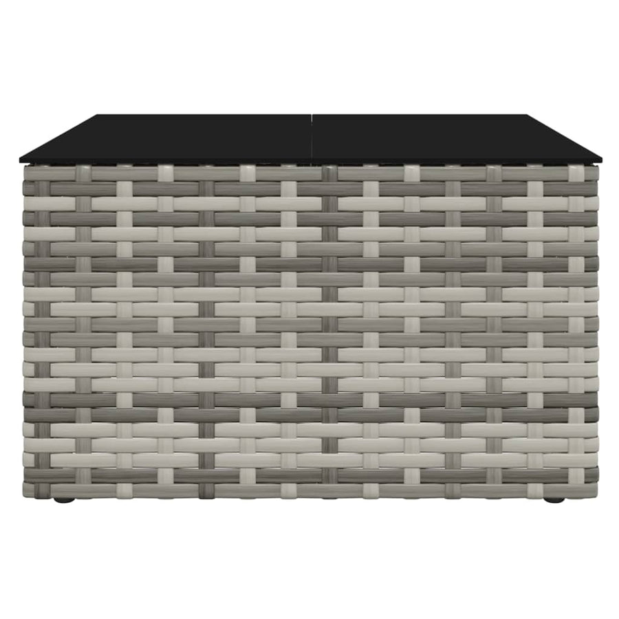 -Delige Loungeset Met Kussens Poly Rattan Grijs