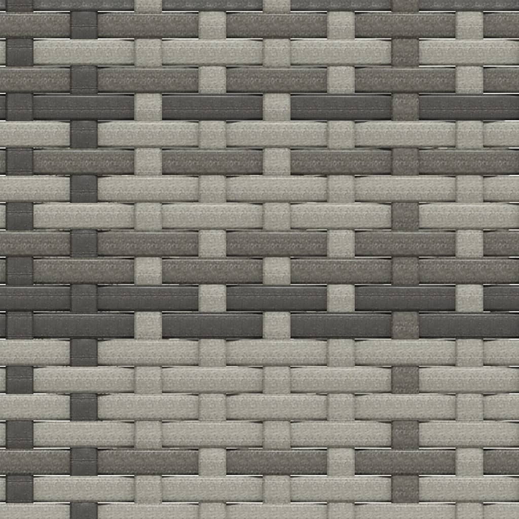 -Delige Loungeset Met Kussens Poly Rattan Grijs