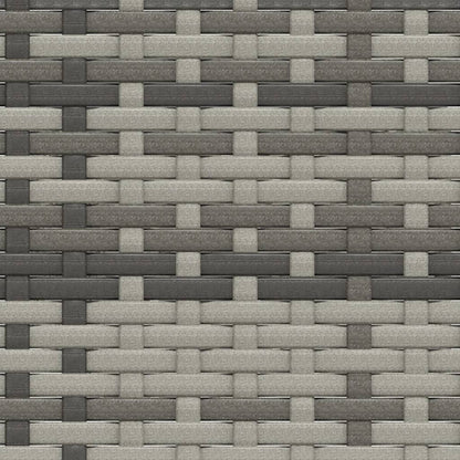 -Delige Loungeset Met Kussens Poly Rattan Grijs