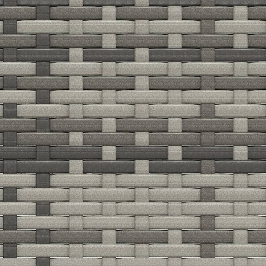 -Delige Loungeset Met Kussens Poly Rattan Grijs