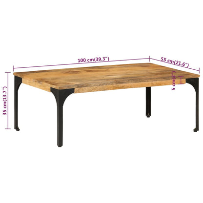 Salontafel 100x55x35 cm massief mangohout