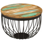 Coffee table Ø 50x35 cm Solid Recycled Wood and Steel