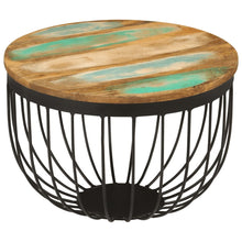 Salontafel Ø 50X35 Cm Massief Gerecycled Hout En Staal