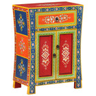 Hand-painted dresser 54x30x74 cm solid mango wood