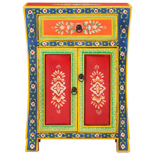 Dressoir handgeschilderd 54x30x74 cm massief mangohout